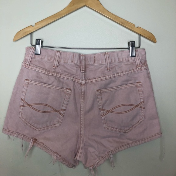 Pink Abercrombie and Fitch high waisted shorts - Picture 2 of 3